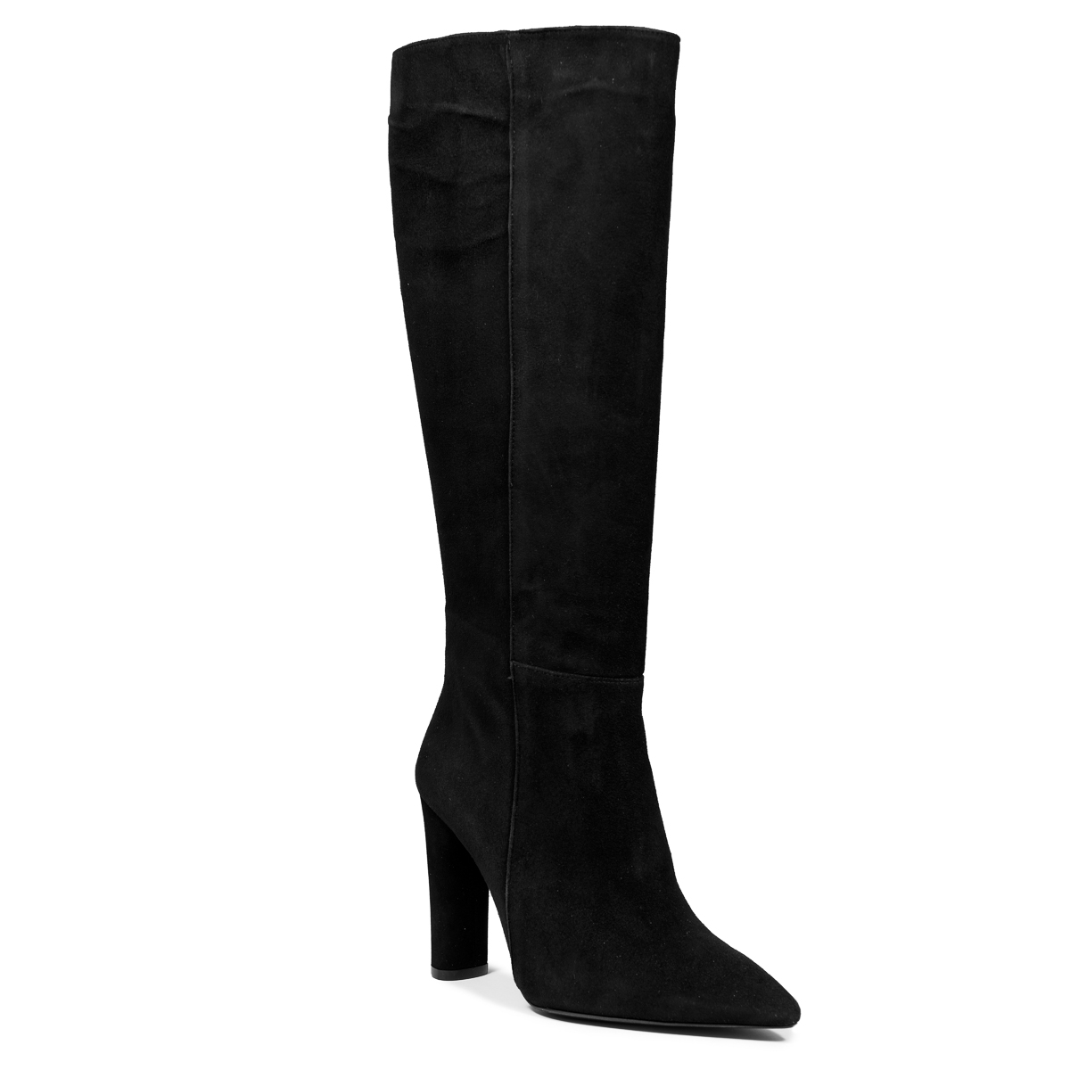 Black leather suede high heel boots boots NEW YORK 22 - Glamazons